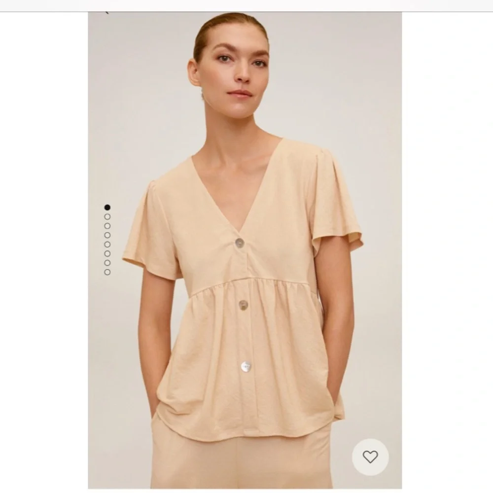 MANGO Flared Blouse and Fluid Culotte Pants Set - Picture 7 of 7